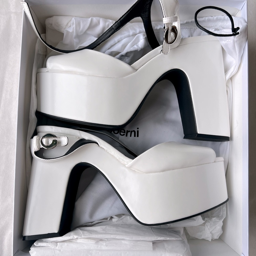 Coperni white platform sandals